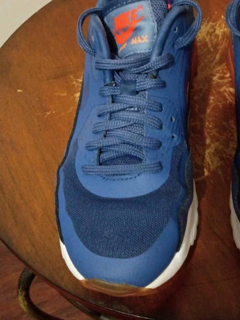 Nike Air Max 90 Ultra Essential Shoes Women Size 6 724981-400 Blue Orange - Picture 6 of 13